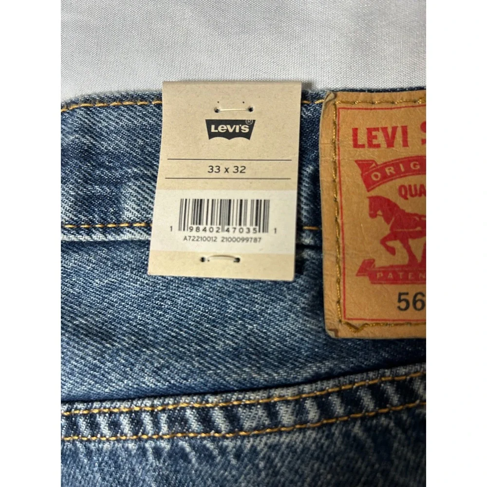 Levis 565 '97 Loose Straight Jeans Mens 33x32 Medium Wash Blue 100% Cotton NWT